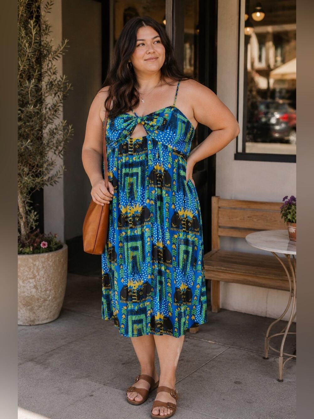 NWT Anthropologie x Joao Incerti Strappy Floral Bandeau Dress Size XL